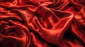 Crimson Symphony, A Captivating Close-up View of a Vibrant Red Fabric, Revealing Tantalizing Textures and Intense Shades