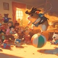 Adorable Hamster Rodeo: The Wild West Comes to Toy Town!