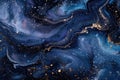 Experience a cosmic visual delight with mesmerizing blue and gold abstract swirls AIG62 Royalty Free Stock Photo