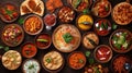 Culinary Delights: Overhead View Illustration of Authentic Mexican Cuisine