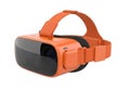 Vibrant orange virtual reality headset for immersive gaming and entertainment experiences Royalty Free Stock Photo