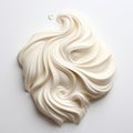 Enchanting Whipped Cream Artistry on a Pristine White Canvas Royalty Free Stock Photo