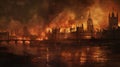 Inferno Unleashed: The Great Fire of London Engulfs History