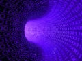 Experience the digital revolution as binary code rushes through a virtual cyberspace tunnel. Royalty Free Stock Photo