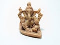 Divine Radiance: Ganesha Idol on White Background