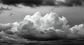 Dramatic Grey Cloudscape Sky Motion Monochrome Emotional Nature Royalty Free Stock Photo