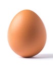 Eggceptional Perfection: Single Chicken Egg on a White Canvas Royalty Free Stock Photo