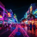 Vibrant Dall-e image depicting the pulsating energy of Phuket& x27;s nightlife