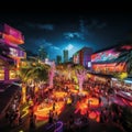 Vibrant Dall-e image depicting the pulsating energy of Phuket's nightlife