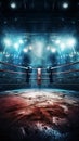 Explosive Boxing Match: Fierce Competition in Vibrant Ring Royalty Free Stock Photo