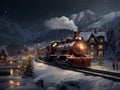 Experience the Enchanting Magic of a Christmas Train in a Winter Landscape