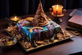 Colorful Iced Cake with a Magical Theme
