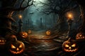 Enchanted Halloween: A Forest of Glowing Pumpkins