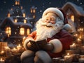 Christmas concept, 3D Render of Santa Claus