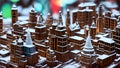 A Grand Miniature City: Christmas Magic in the Snowy Night