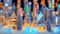 A Grand Miniature City: Christmas Magic in the Snowy Night