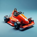 Award-winning Go-kart Photography On Solid Color Background