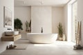 luxurious bath in stunning bathroom complete with spacious tub and stylish sink