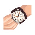 Wristwatch icon. Flat illustration of wristwatch icon for web design