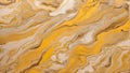 Flowing Elegance: Yellow River Marble Background in Golden-Yellow. AI Generate