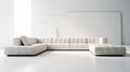 Modern Modular Sofa in a white background Royalty Free Stock Photo