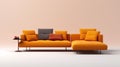 Modern Modular Sofa in a white background Royalty Free Stock Photo