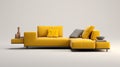Modern Modular Sofa in a white background Royalty Free Stock Photo