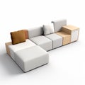 Modern Modular Sofa in a white background