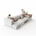 Modern Modular Sofa in a white background Royalty Free Stock Photo