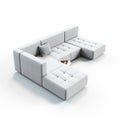 Modern Modular Sofa in a white background Royalty Free Stock Photo