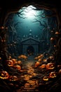 Experience the Frightening Realism of this Hyper-Realistic Halloween Background. AI Generated