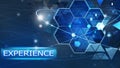 Experience future background abstract blue concept solution