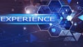 Experience future background abstract blue concept solution