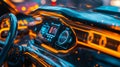 Experience the future of driving with this stunning car dashboard. Modern features blend seamlessly with vibrant Royalty Free Stock Photo