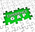 Experience Gap Puzzle Pieces Hole Lacking Qualifications 3d Illustration Royalty Free Stock Photo