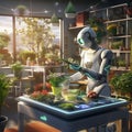 Futuristic Automated Garden with Whimsical Touch