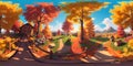 Harmony of Seasons: AI-Crafted Tree and Garden Beauty