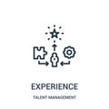 experience icon vector from talent management collection. Thin line experience outline icon vector illustration
