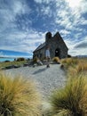 Lake Tekapo Church in New Zealand, a scenic destination attracting tourists with its stunning architecture