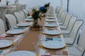 Elegant Banquet Setting: The Perfect Venue for Weddings and Celebrations Royalty Free Stock Photo