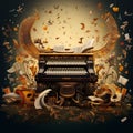 Antique Symphonies: Unleashing Creativity through Keys Royalty Free Stock Photo