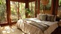 Experience the magic of a morning surrounded by birdsong in this cozy room. Let the natural symphony lull you back to
