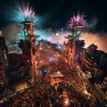 Surreal depiction of So Paulo's vibrant festival culture