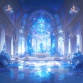 Ethereal Blue Marble Ballroom, Majestic and Serene