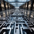 Reflective Enigma - A Captivating Abstract Maze
