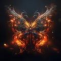 Fantasy Fiery Butterfly: Captivating Digital Artwork Generated by AI