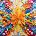 Intricate Pill Tapestry: Delicately Intertwined Medications