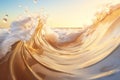 Vibrant Abstract Luxury Waves: Sunrise Serenity