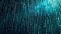 Experience the mesmerizing cascade of blue digital rain Royalty Free Stock Photo