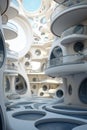 Step into a Stunning 3D Interior: A Multitude of Circular Wonders Await!